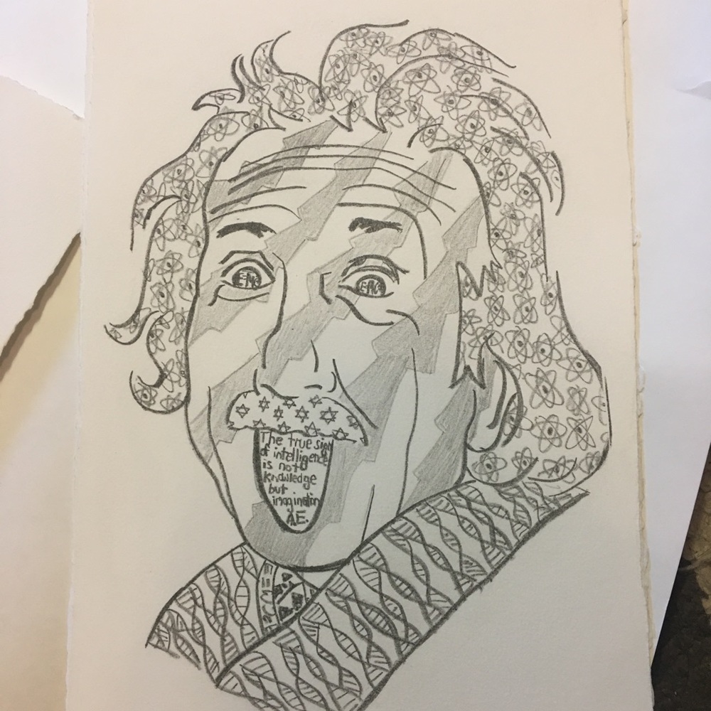 Einstein original lithograph print